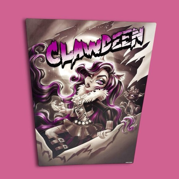 Monster High Doll, Clawdeen Wolf in Black & White, Reel Drama Collector See Pics - Picture 8 of 10